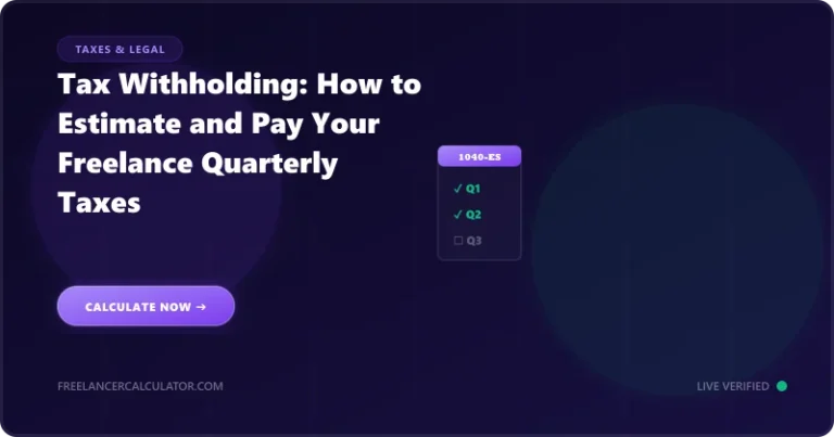 Tax Withholding: How to Estimate and Pay Your Freelance Quarterly Taxes