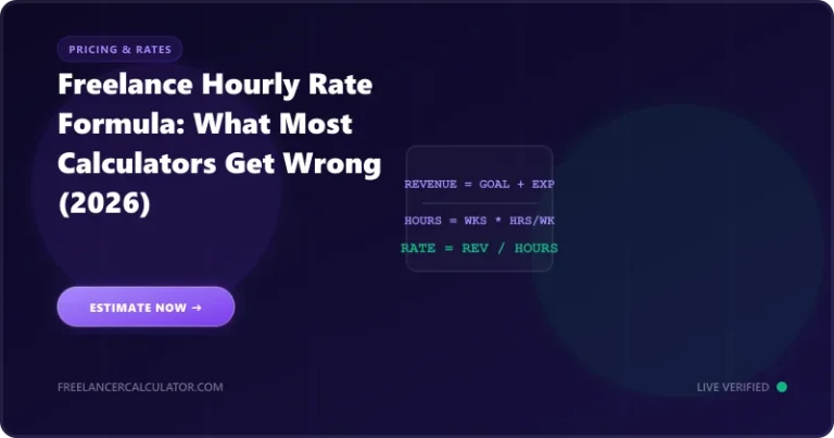 Freelance Hourly Rate Formula: What Most Calculators Get Wrong (2026)