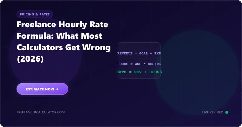 Freelance Hourly Rate Formula: What Most Calculators Get Wrong (2026)