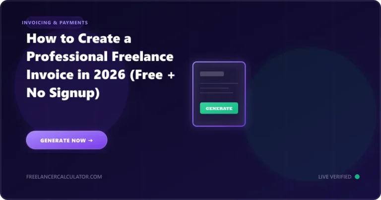 How to Create a Professional Freelance Invoice in 2026 (Free + No Signup)