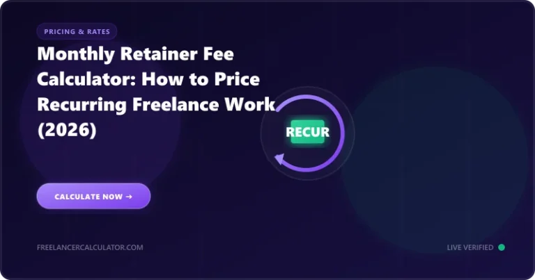 Monthly Retainer Fee Calculator: How to Price Recurring Freelance Work (2026)