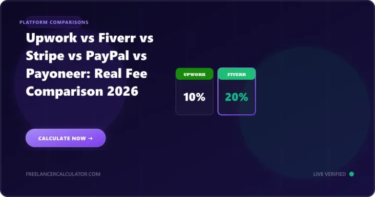 Upwork vs Fiverr vs Stripe vs PayPal vs Payoneer: Real Fee Comparison 2026