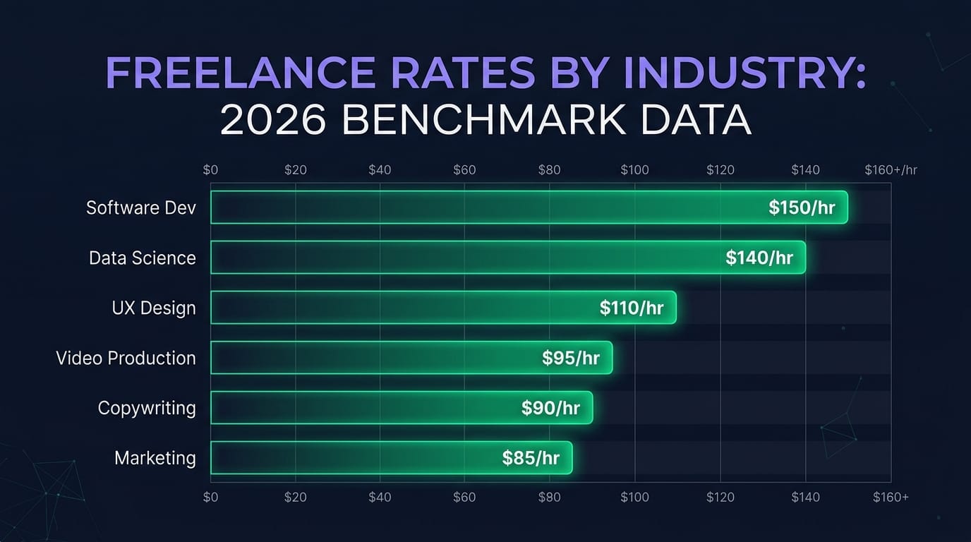 Freelance Rates by Industry 2026: Benchmark Data for 30+ Specialties