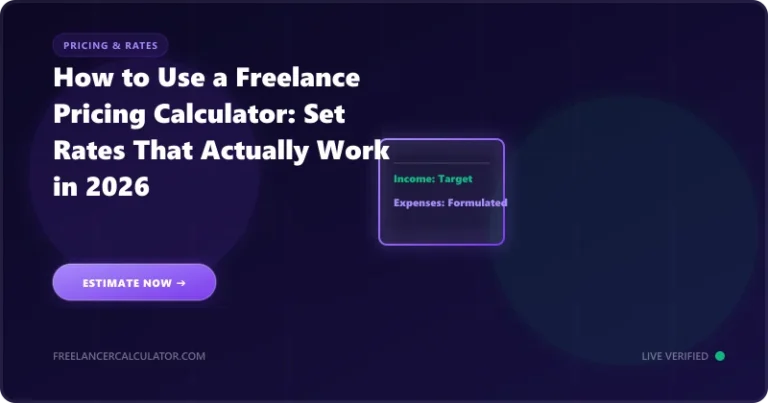 How to Use a Freelance Pricing Calculator: Set Rates That Actually Work in 2026